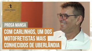 Celso Machado tem uma prosa mansa com Carlinhos, um dos motofretistas mais conhecidos de Uberlândia